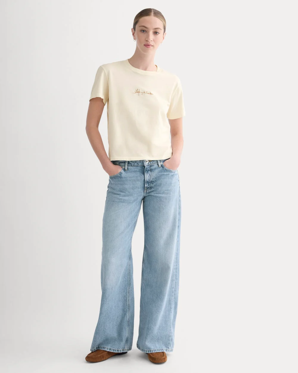 Everlane x The Laufey Foundation Box-Cut Tee | Bone - Image 3