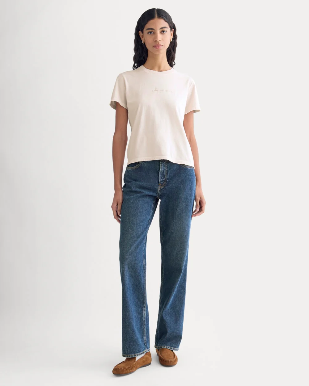Everlane x The Laufey Foundation Box-Cut Tee | Pale Peony - Image 3