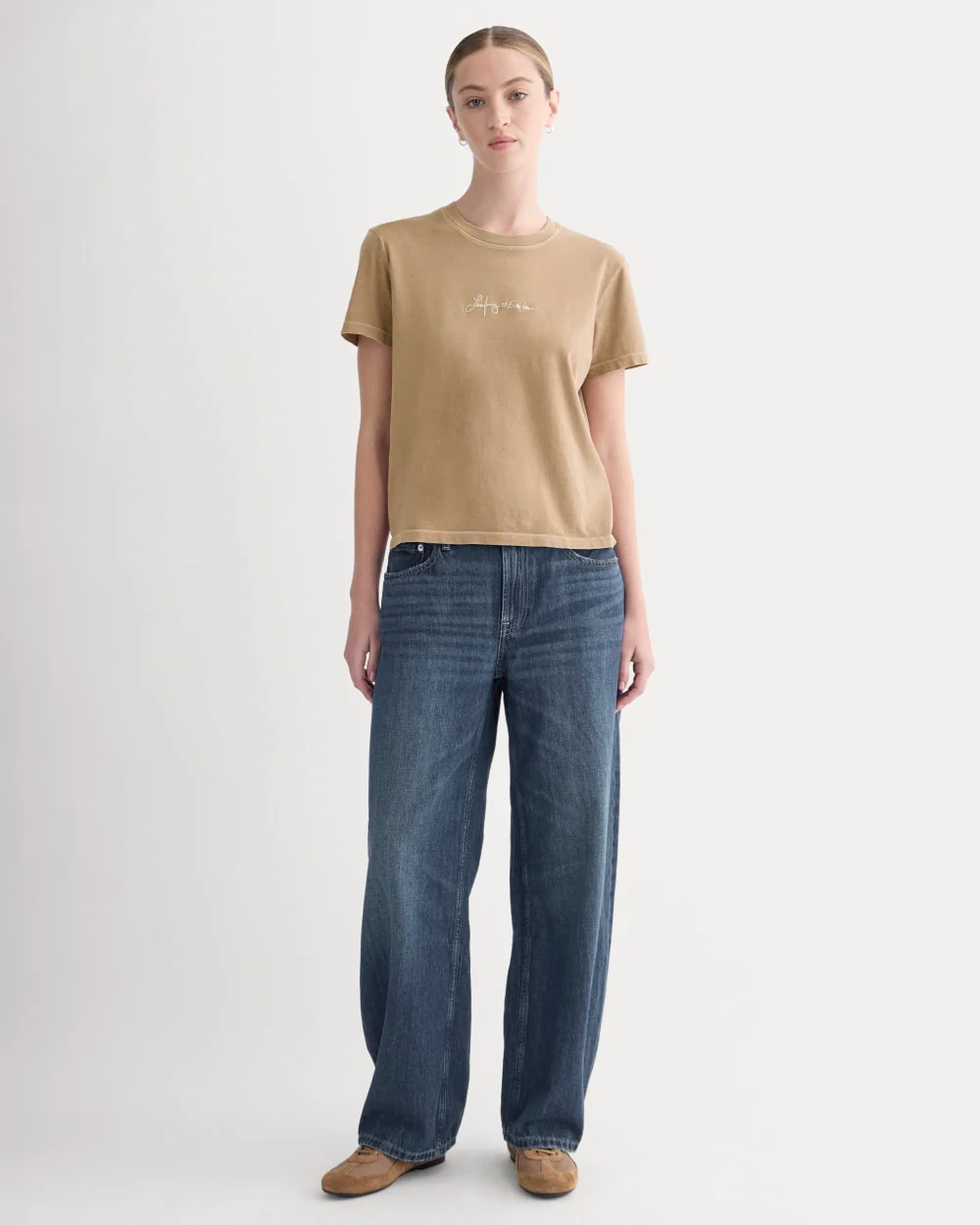 Everlane x The Laufey Foundation Box-Cut Tee | Weathered Clay - Image 3