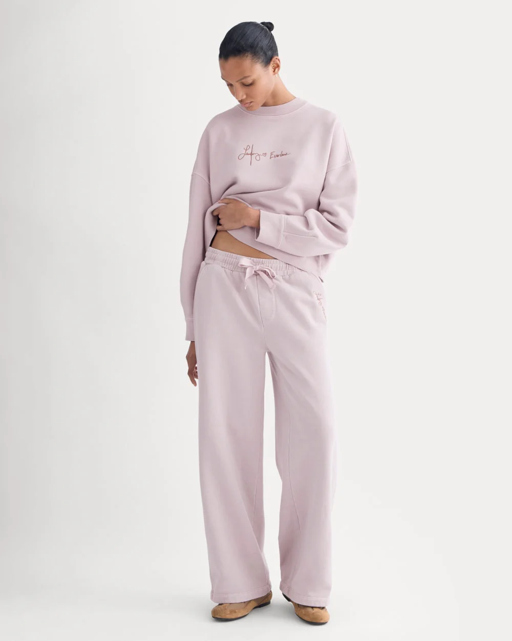 Everlane x The Laufey Foundation Wide-Leg Sweatpant | Burnished Lilac - Image 3