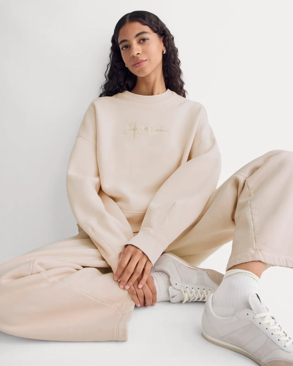 Everlane x The Laufey Foundation Cropped Sweatshirt | Pale Peony - Image 7
