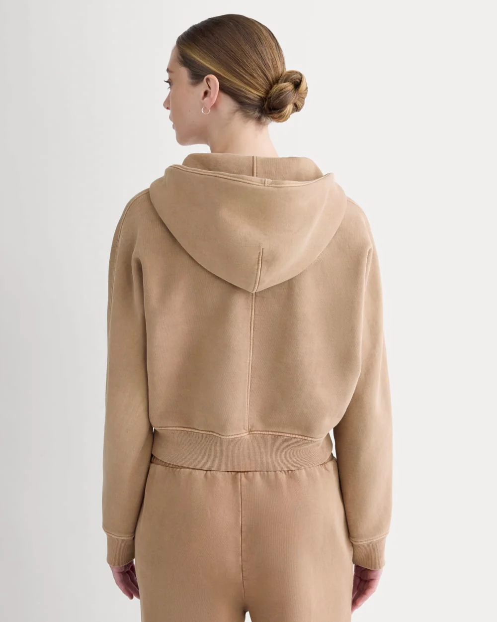 Everlane x The Laufey Foundation Cropped Full-Zip Hoodie | Weathered Clay - Image 5