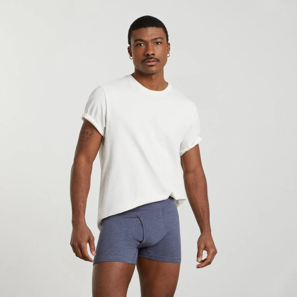The Supima® Boxer Brief | Uniform | Heather Blue - Image 5