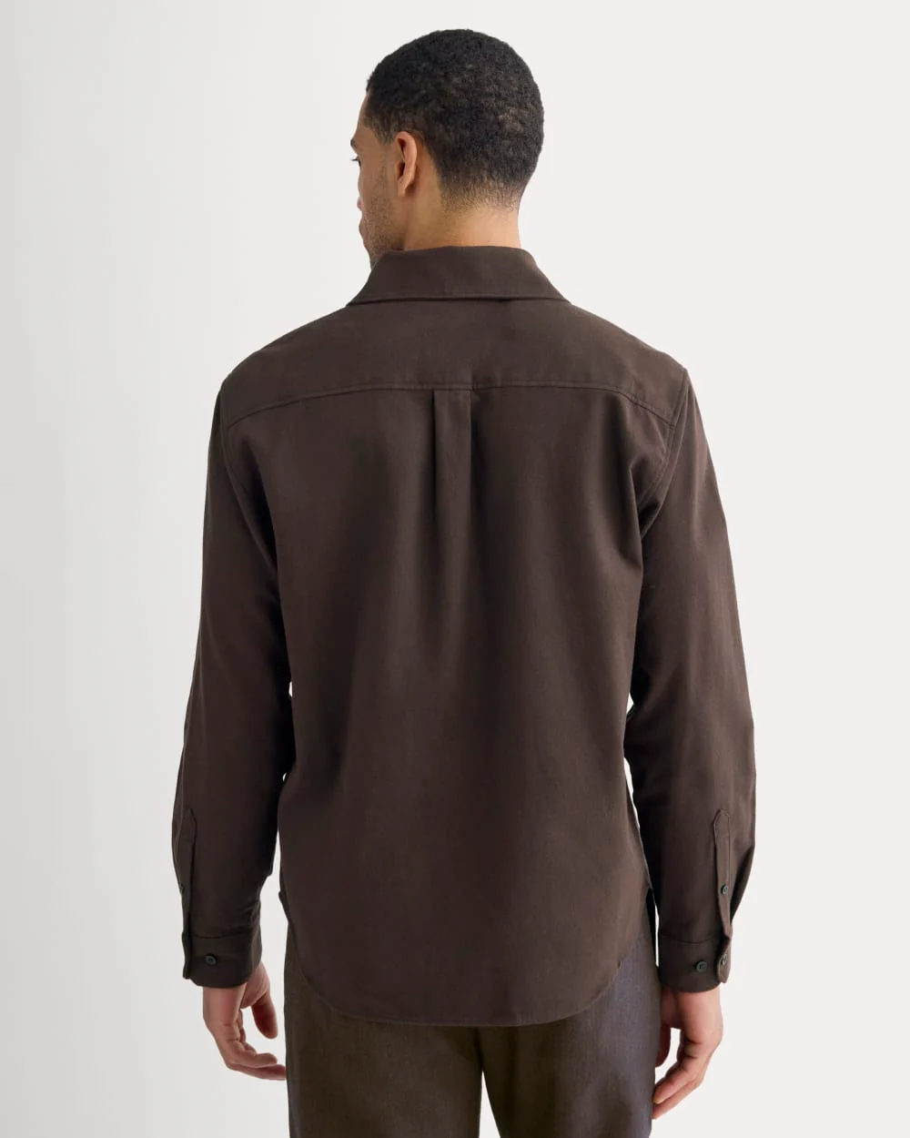Brushed Flannel Shirt | Dark Chocolate - Image 5