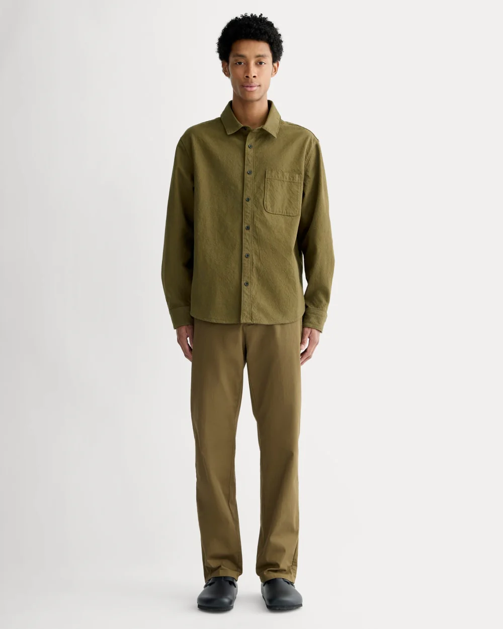 The Canvas Organic Cotton Overshirt | Olive - Image 3