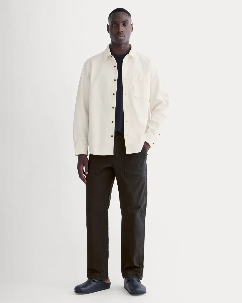 The Canvas Organic Cotton Overshirt | Bone - Image 3