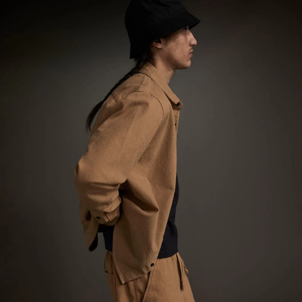 The Canvas Organic Cotton Overshirt | Cappuccino - Image 4