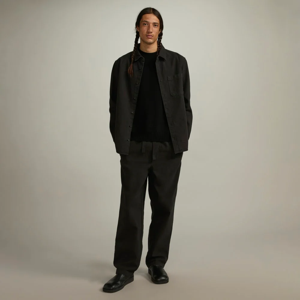 The Canvas Organic Cotton Drawstring Pant | Black - Image 6