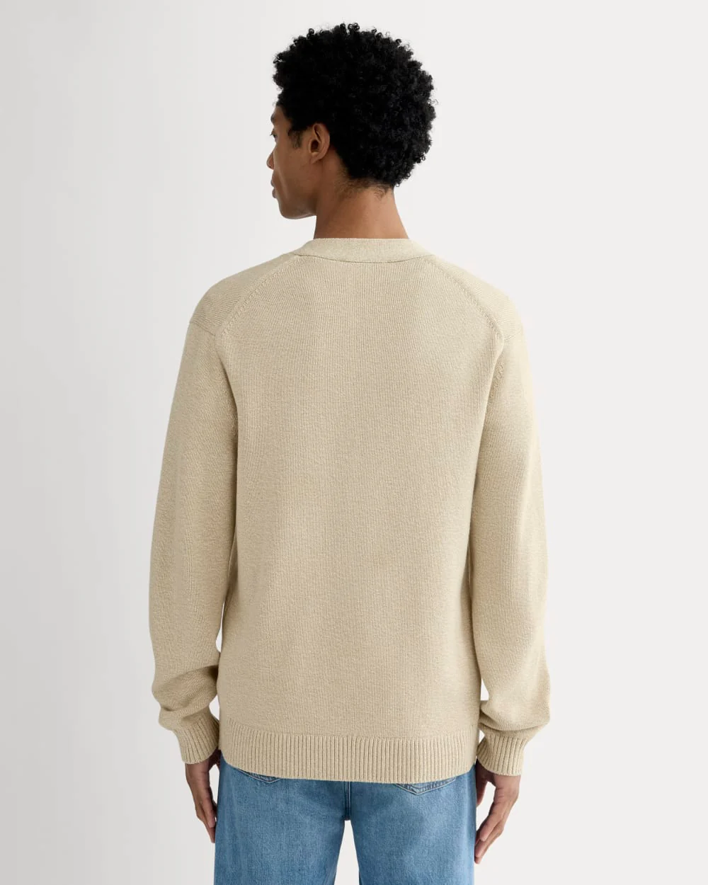 The Classic Cardigan in Everyday Cotton | Desert Sand / Natural - Image 5