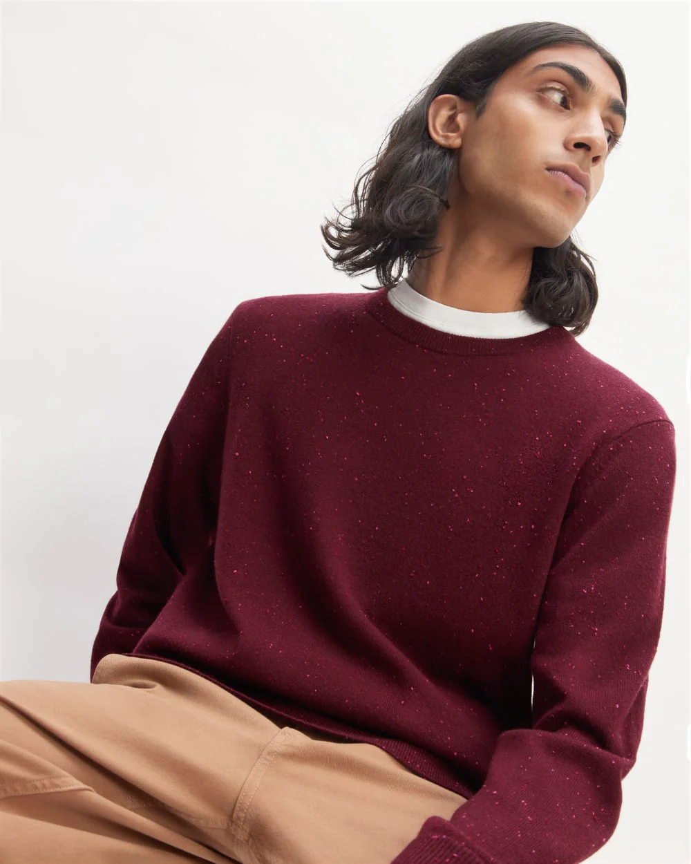 The Cashmere Crew | Burgundy Donegal - Image 5