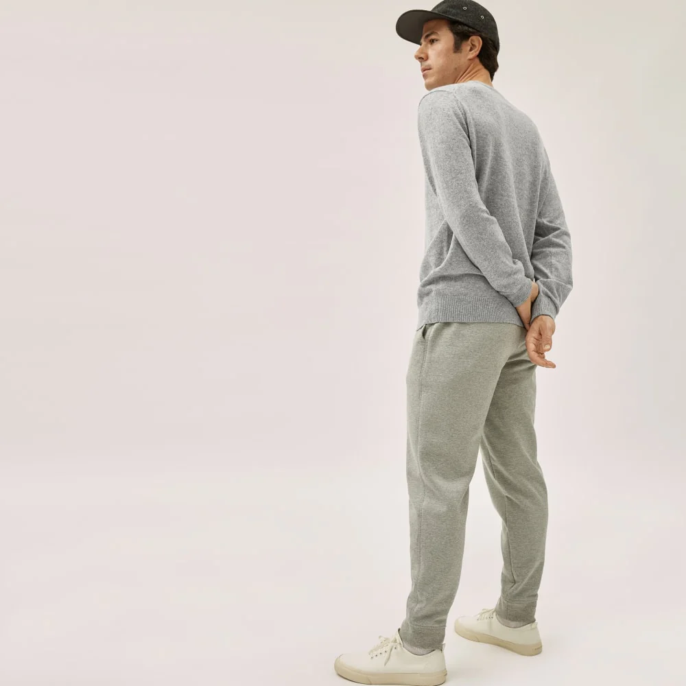 The Grade-A Cashmere Crew |  Heathered Grey - Image 4