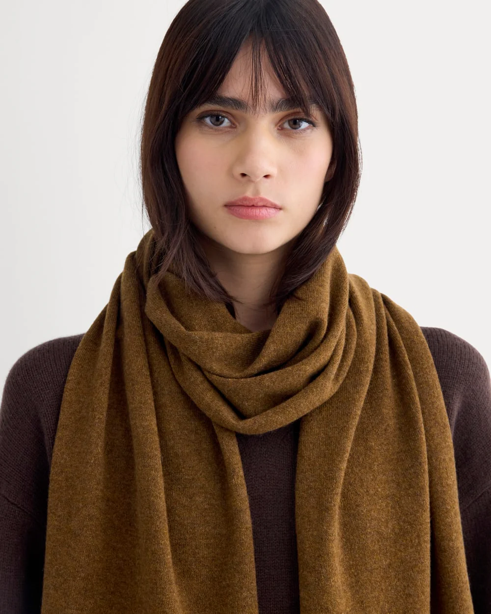 The Cashmere Scarf | Heathered Toffee - Image 4