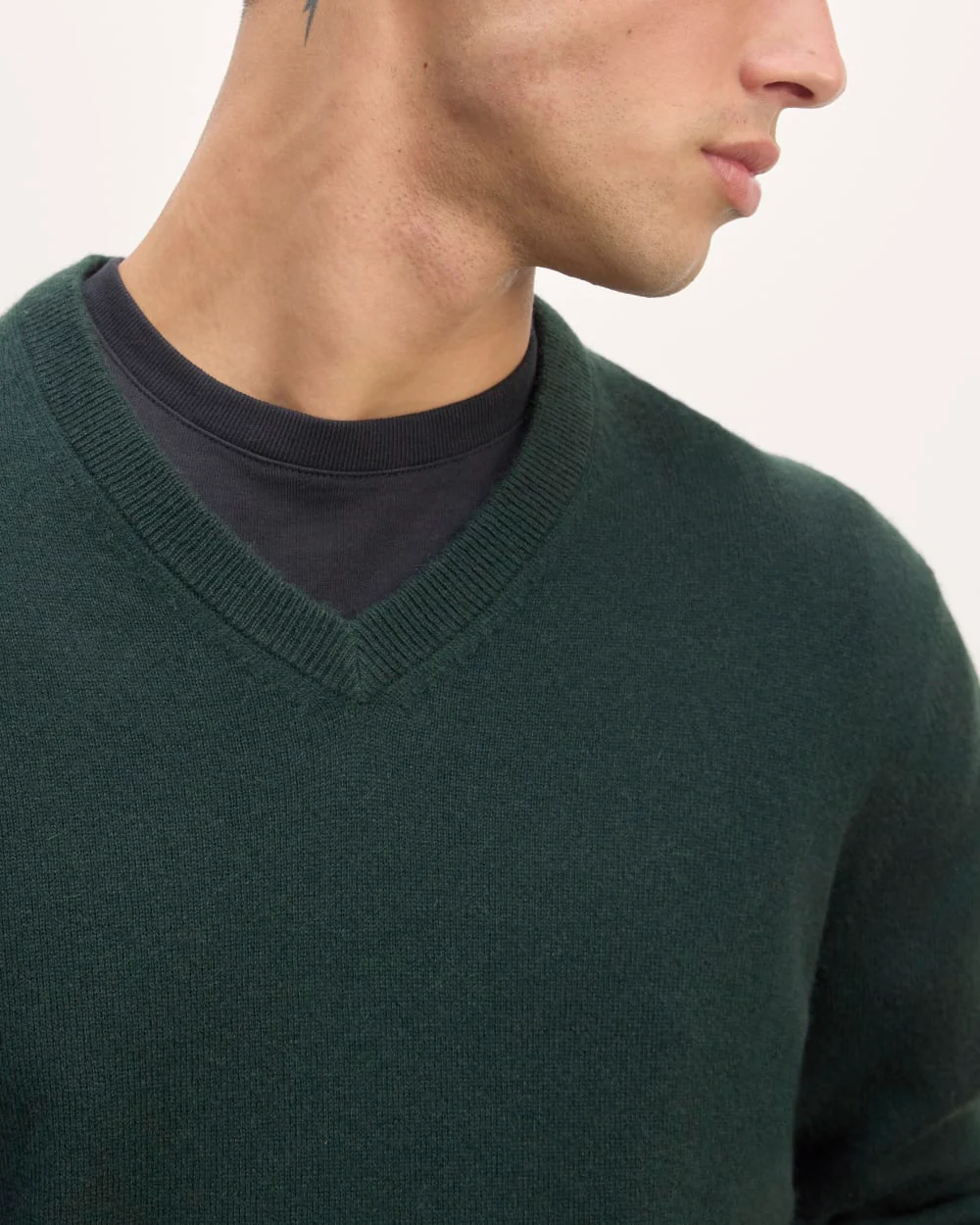 The Cashmere V-Neck Sweater | Scarab - Image 4