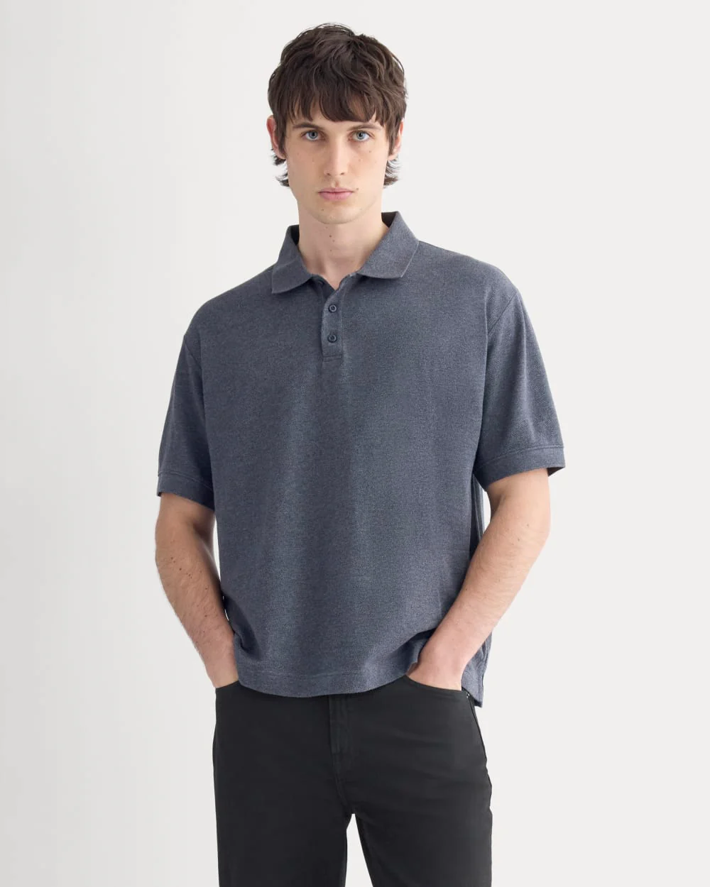 Classic Piqué Polo | Heathered Graphite - Image 4