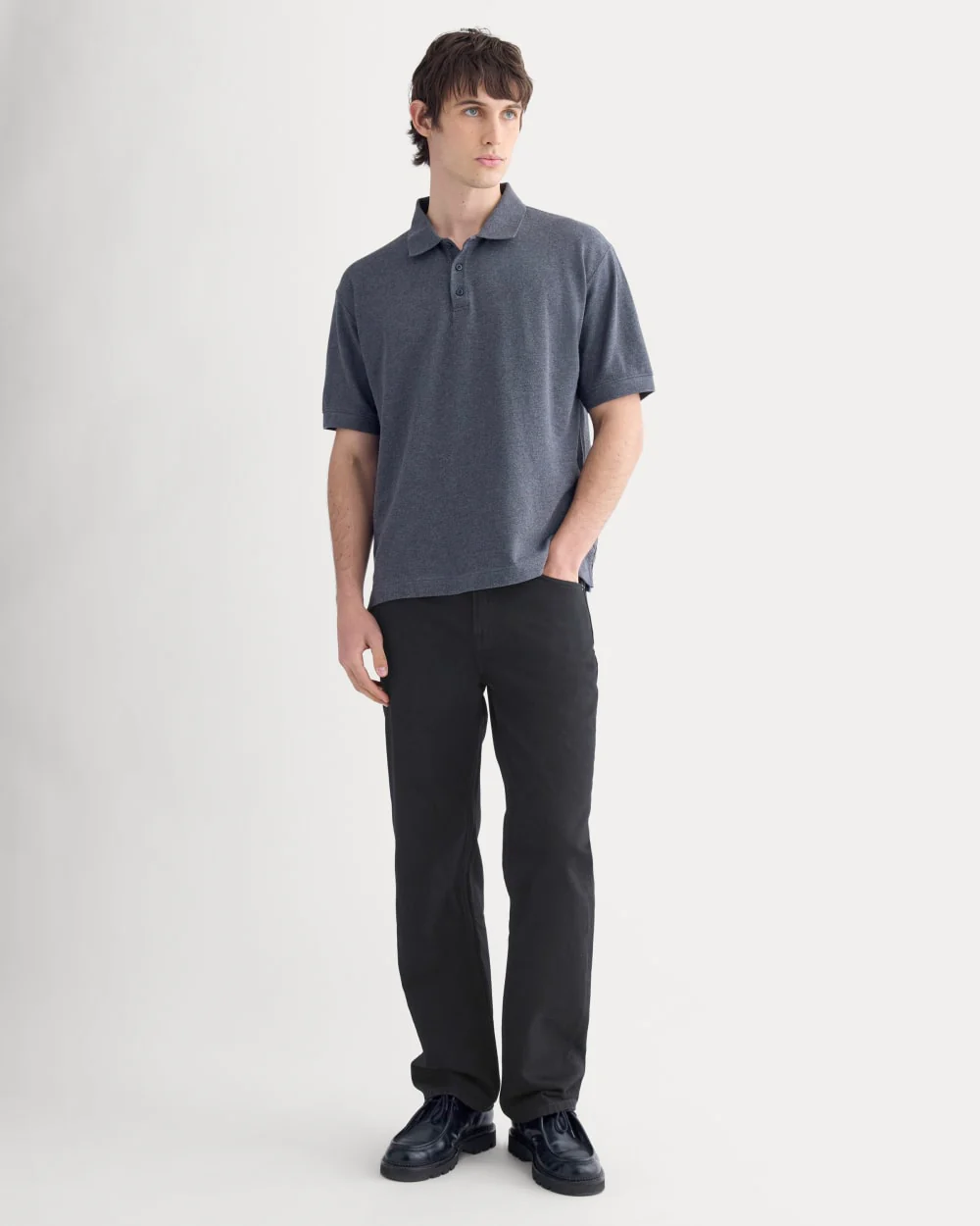 Classic Piqué Polo | Heathered Graphite - Image 6