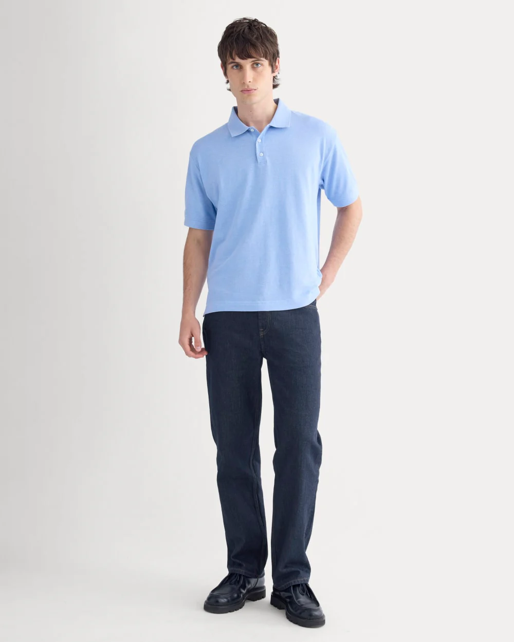 Classic Piqué Polo | Heathered Open Air - Image 4