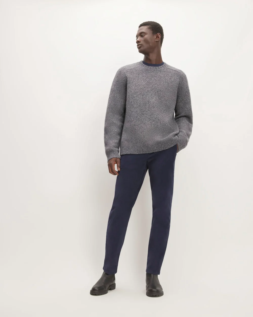 The Cloud Crewneck Sweater | Heathered Dark Charcoal - Image 3