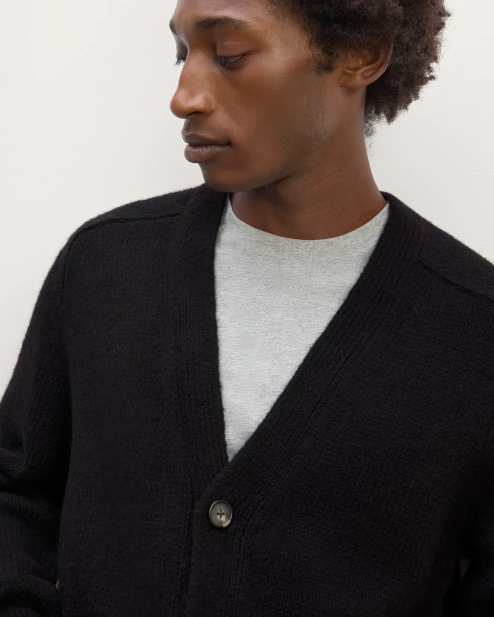 The Cloud Relaxed Cardigan |  Black - Image 4