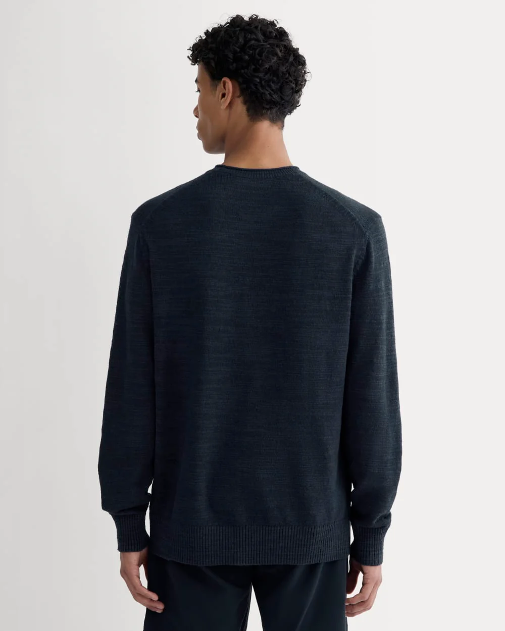 The Cotton Linen Pullover | Navy - Image 5