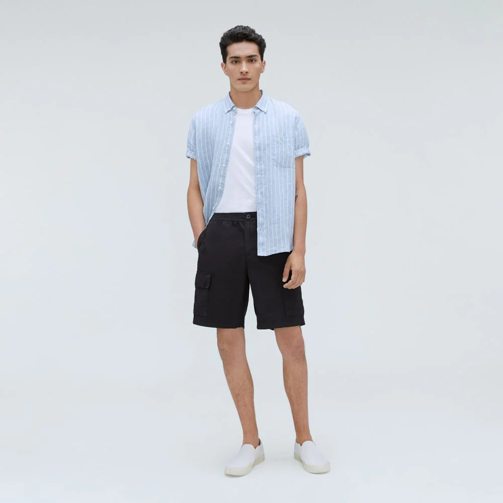 The Cotton Linen Short | Black - Image 6