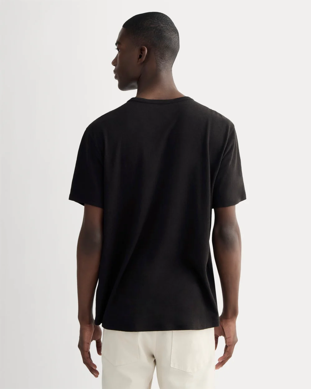 The Cotton Linen Tee | Black - Image 4