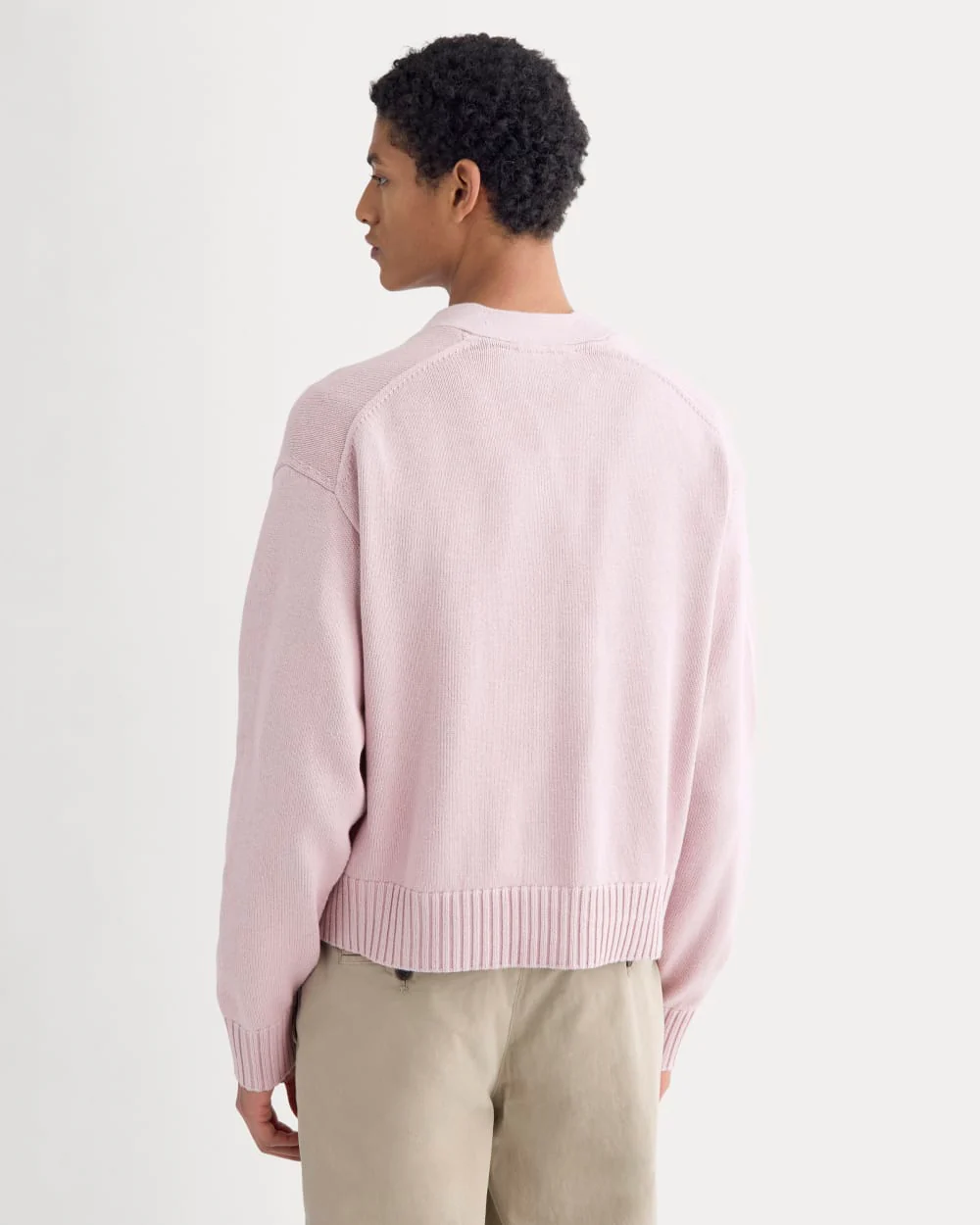 Cropped Cardigan in Everyday Cotton | Burnished Lilac - Image 5