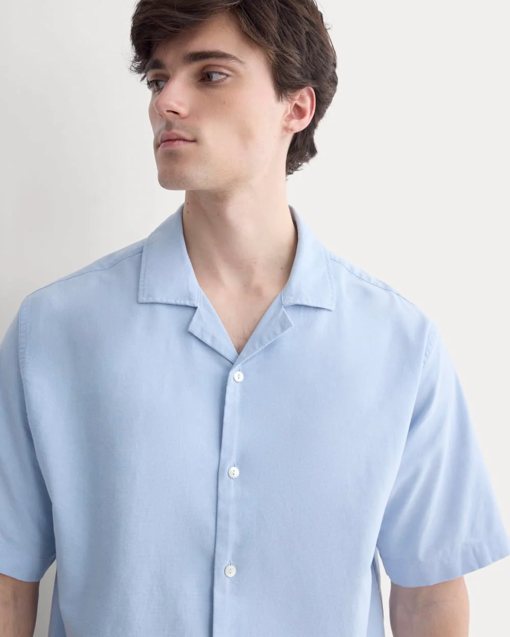 Cropped Resort Shirt | Light Blue - Image 4
