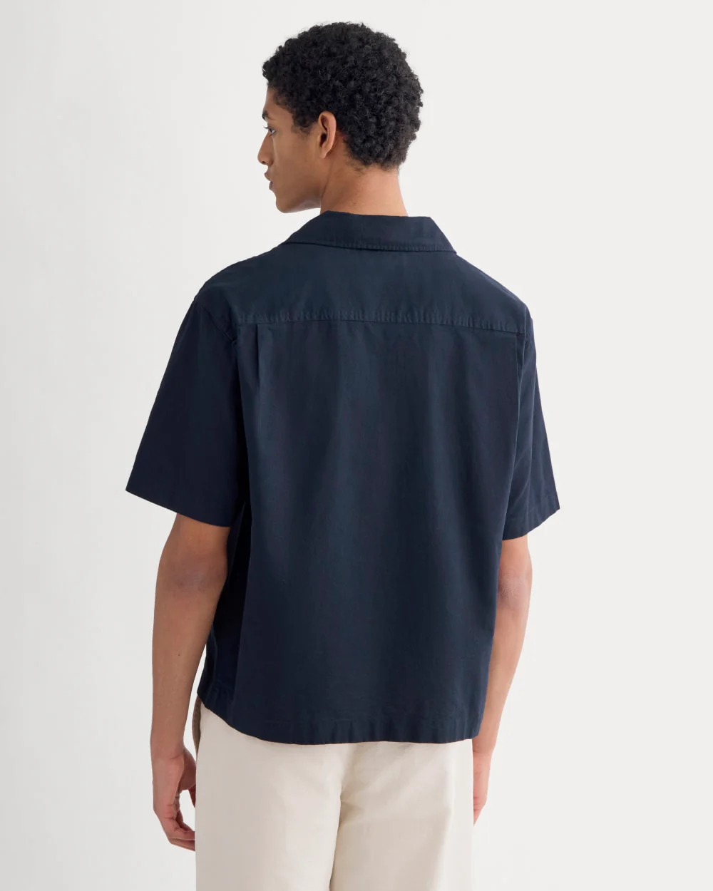 Cropped Resort Shirt | Navy - Image 5