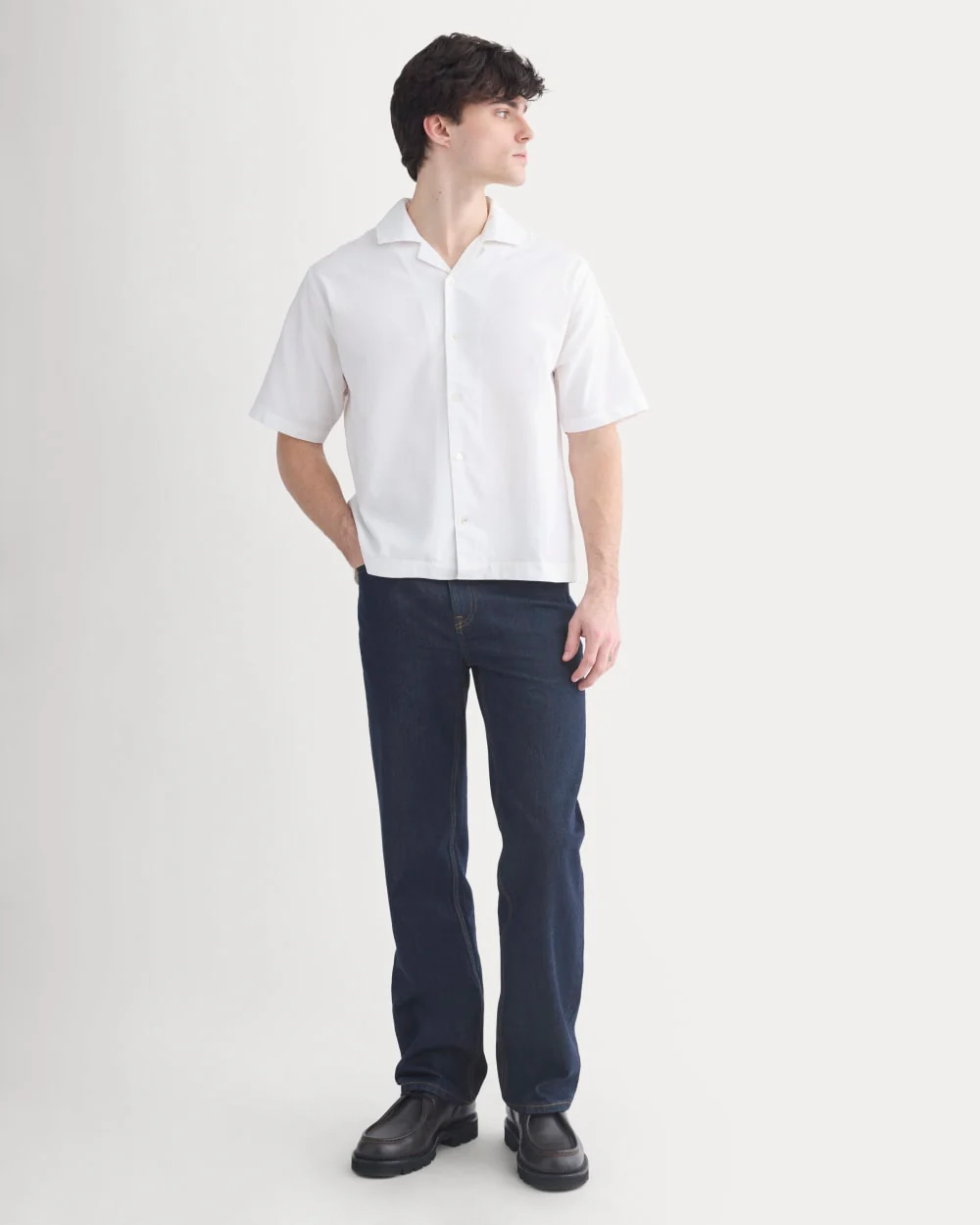 Cropped Resort Shirt | White - Image 3