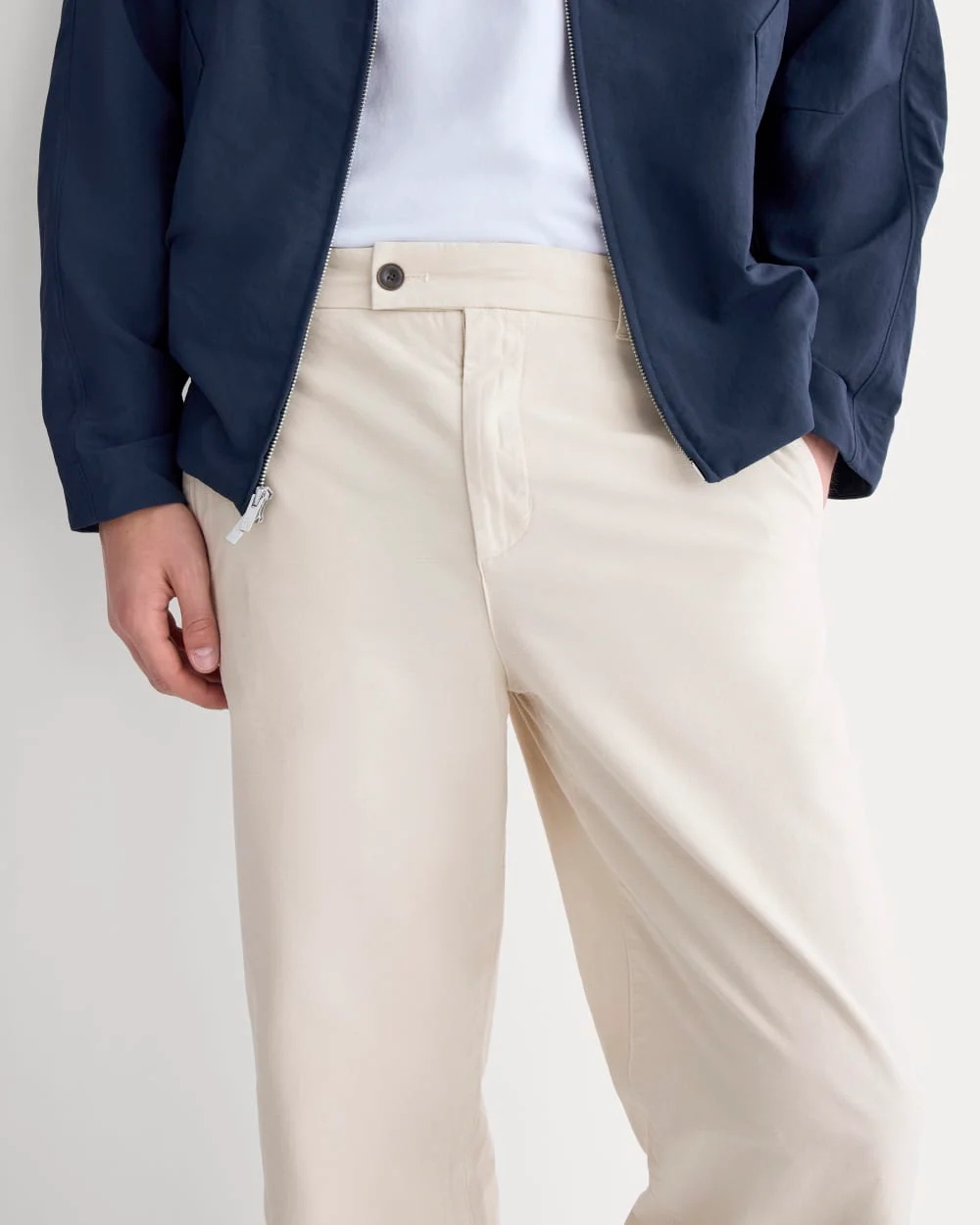 Cropped Slub Trouser | Peyote - Image 4
