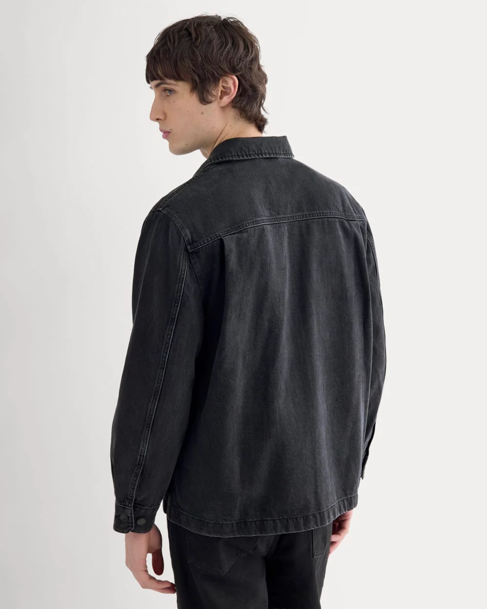 Denim Shacket | Washed Black - Image 5