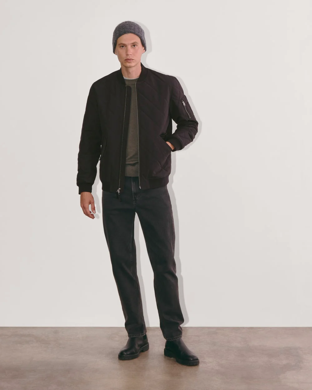 The Quilted Bomber | Black - Image 3
