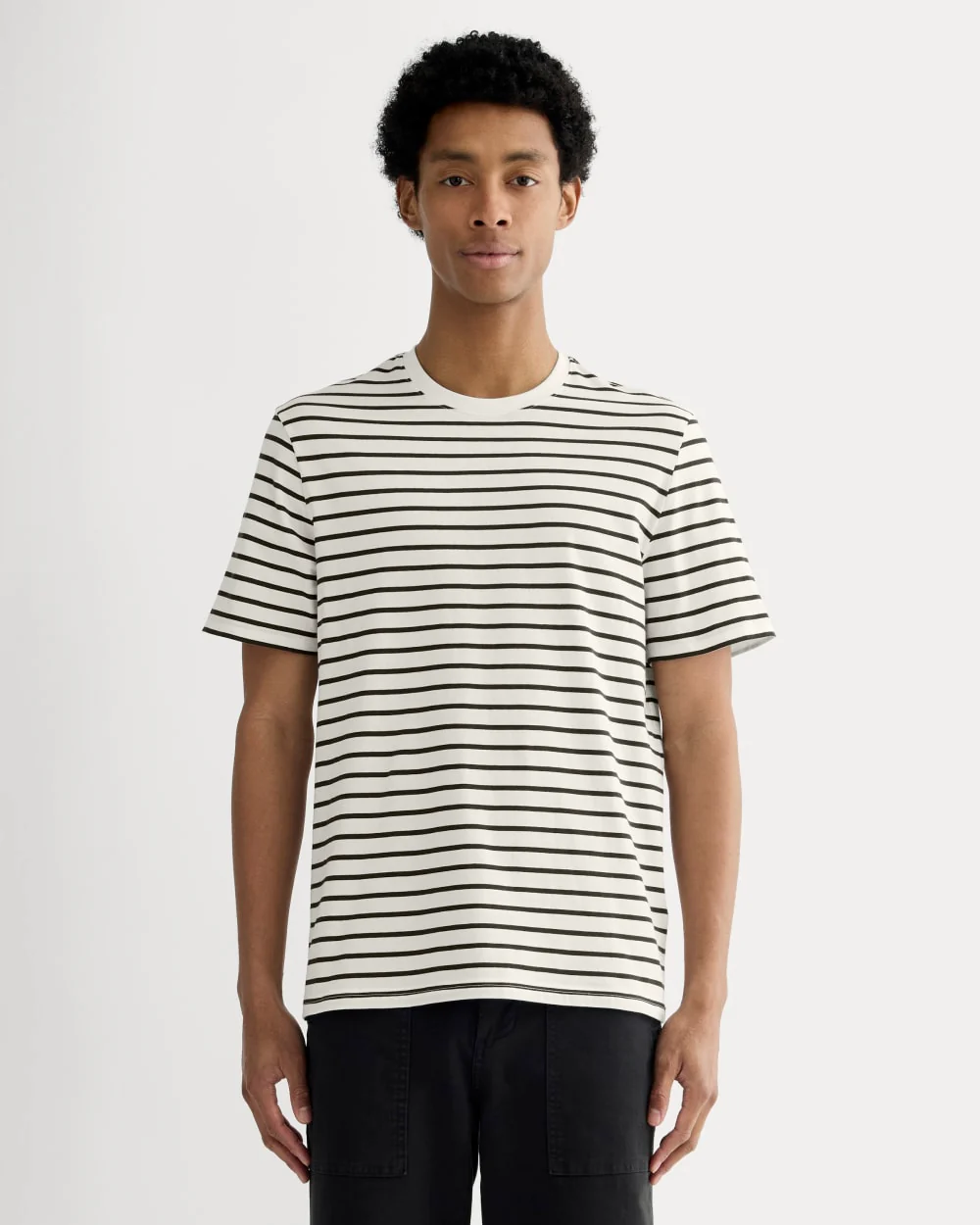 The Essential Organic Crew | Bone / Black