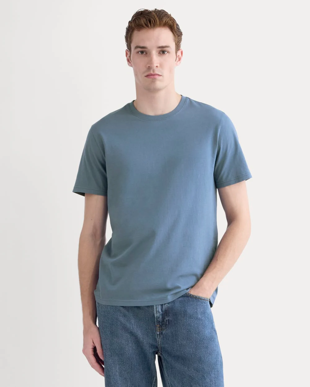 The Essential Organic Crew | Faded Navy