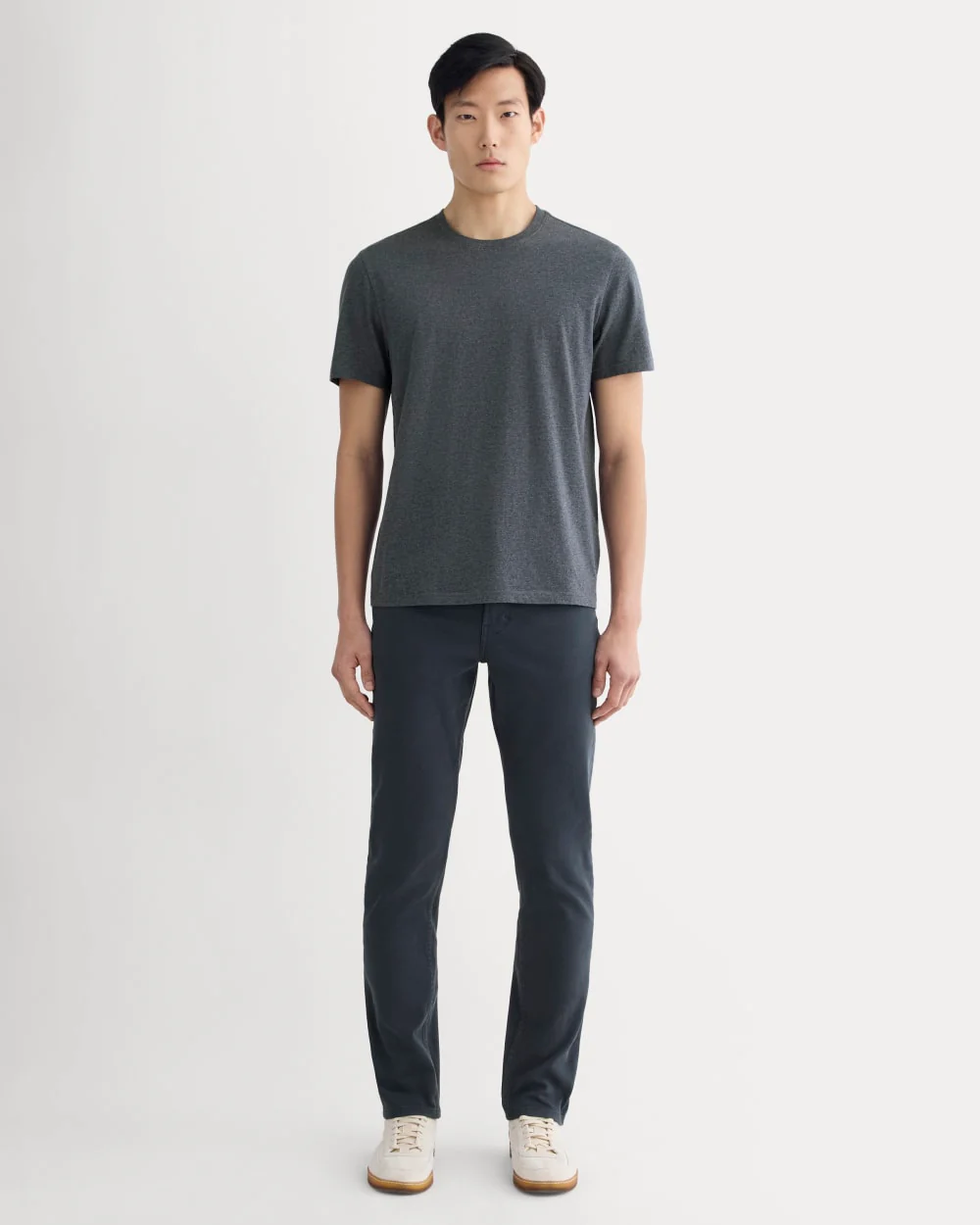 The Essential Organic Crew | Heather Deep Navy - Image 3