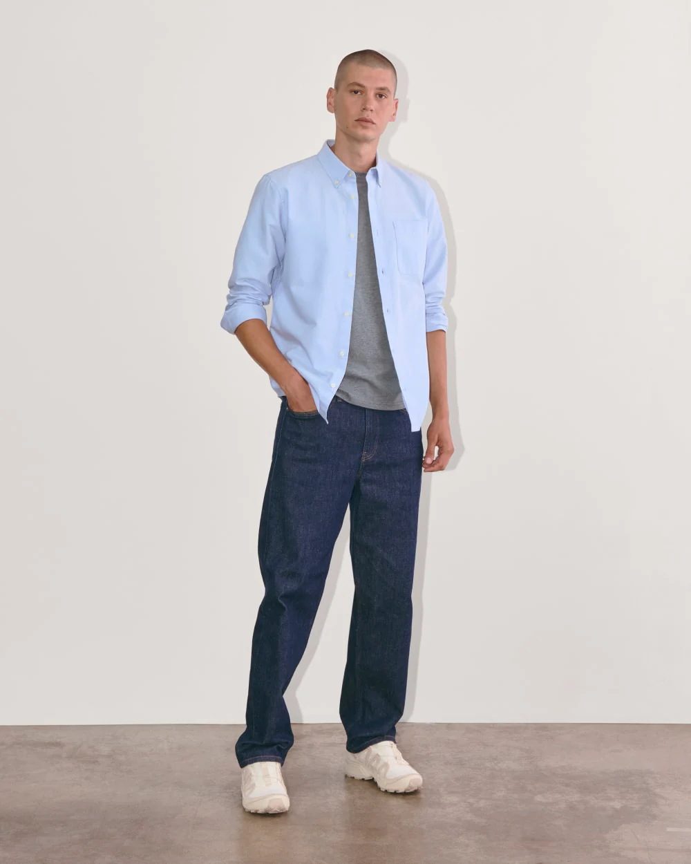 The Essential Organic Crew | Heather Sage Blue - Image 3