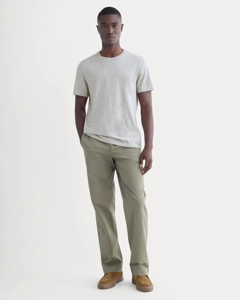 The Essential Organic Crew |  Heathered Grey - Image 3