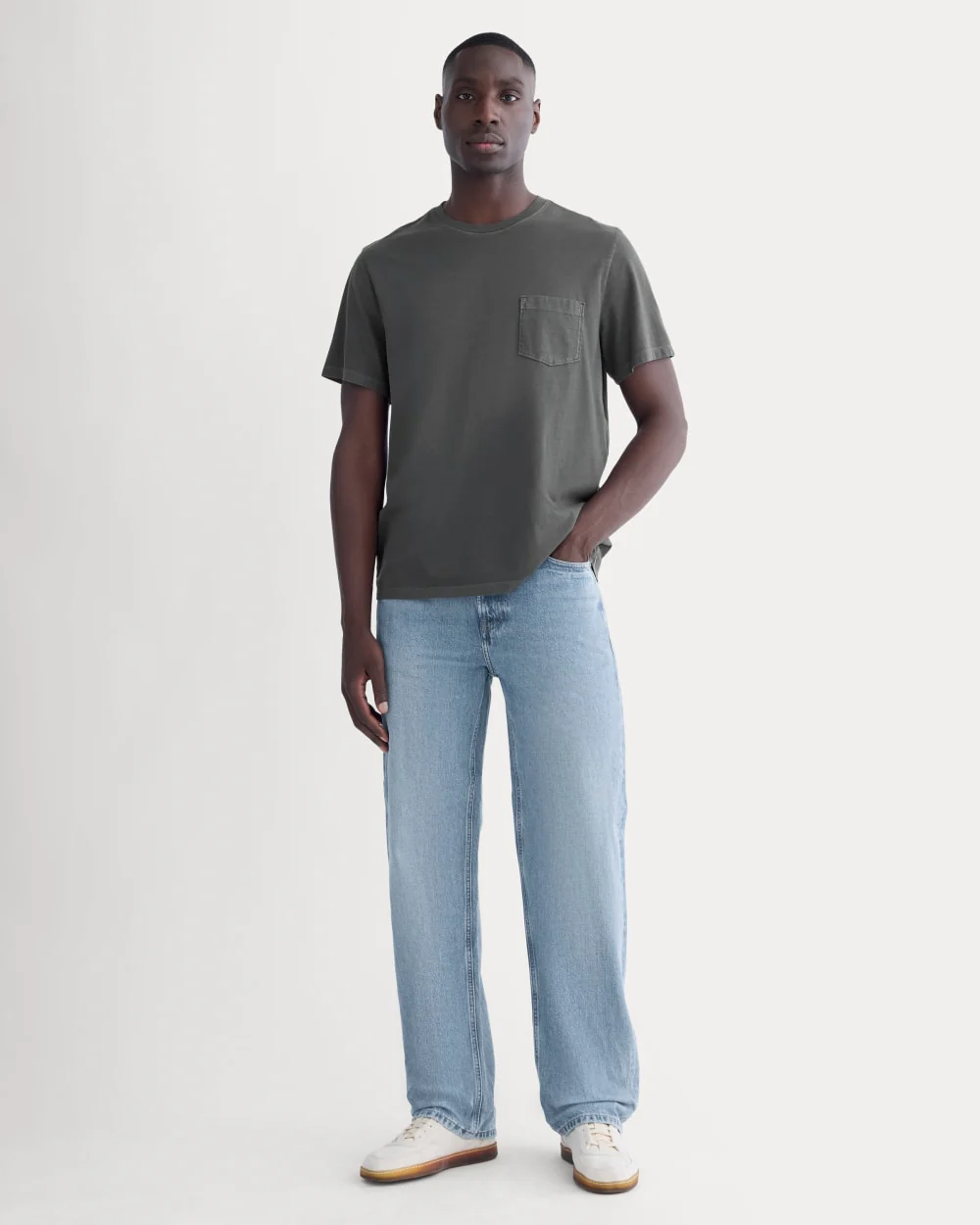 The Essential Organic Garment-Dyed Crew | Black - Image 3