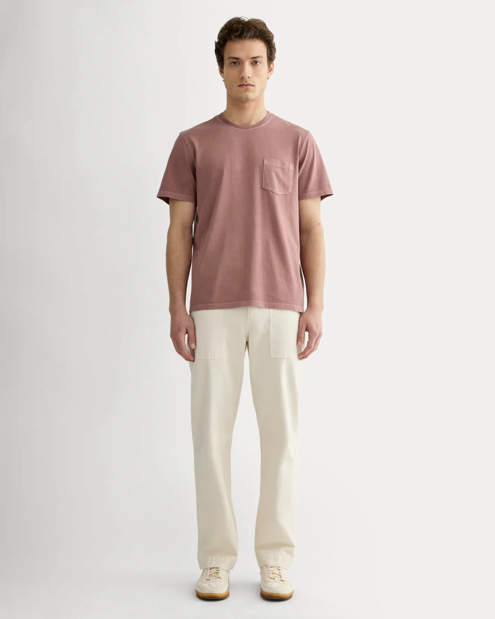 The Essential Organic Garment-Dyed Crew | Brown Garment Dye - Image 4