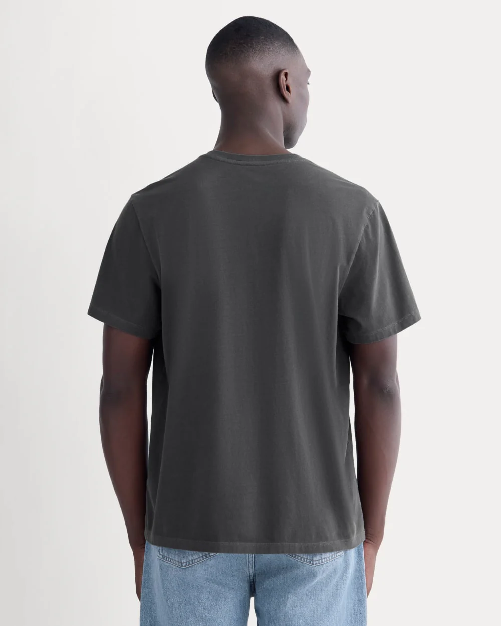 The Essential Organic Garment-Dyed Henley | Black - Image 5