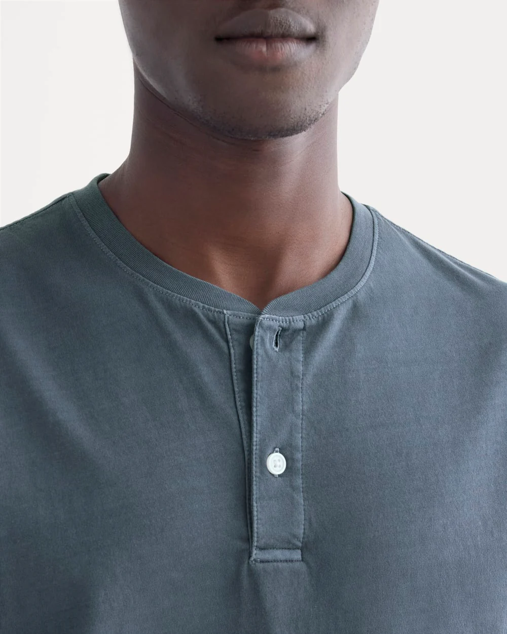The Essential Organic Garment-Dyed Henley | Navy - Image 4