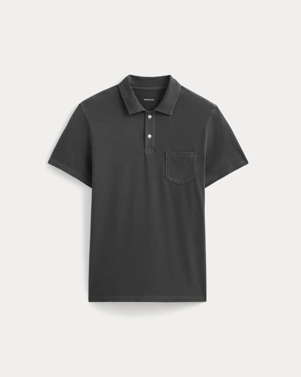 The Essential Organic Garment-Dyed Polo | Black - Image 2