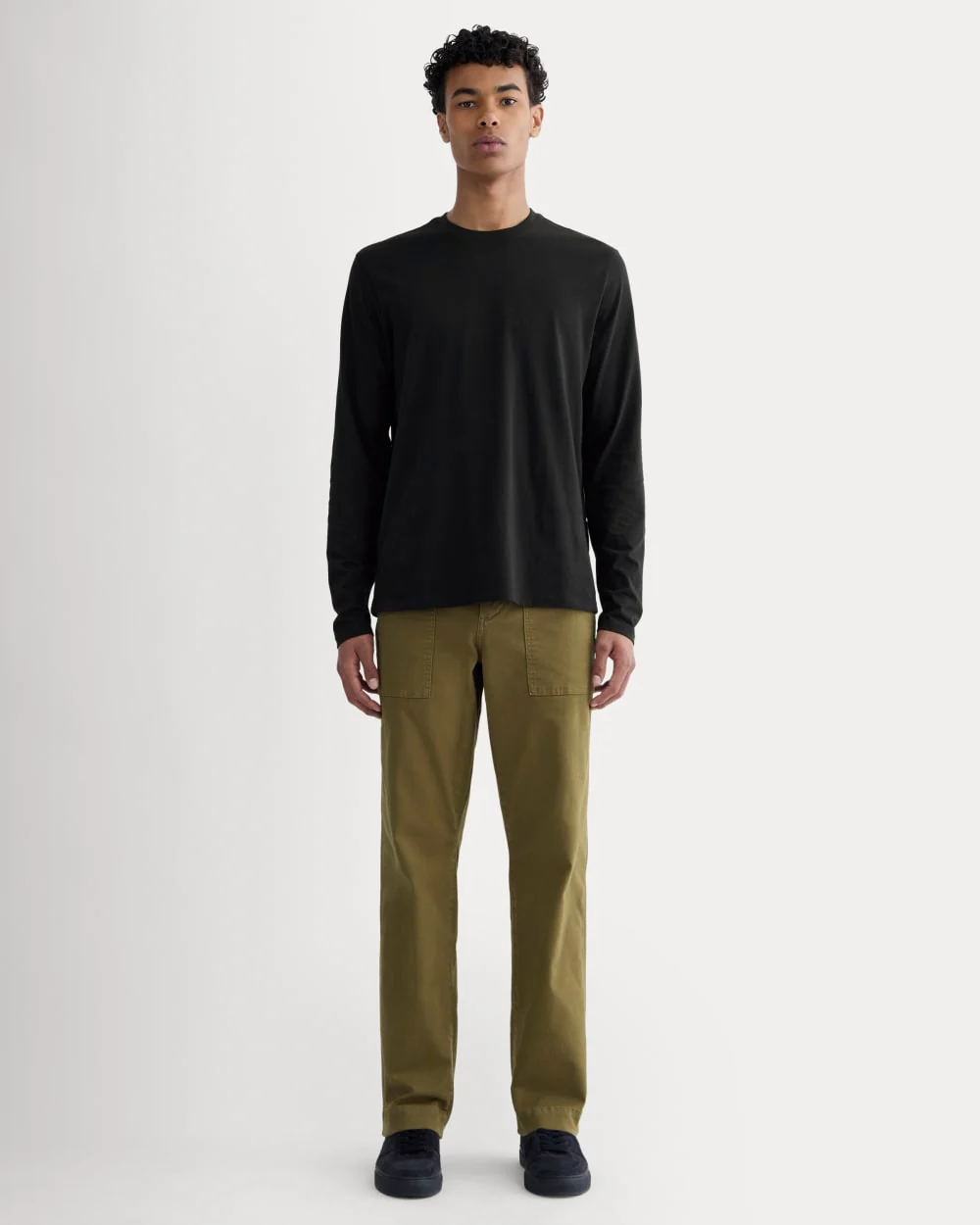 The Essential Organic Long-Sleeve Tee | Black - Image 3