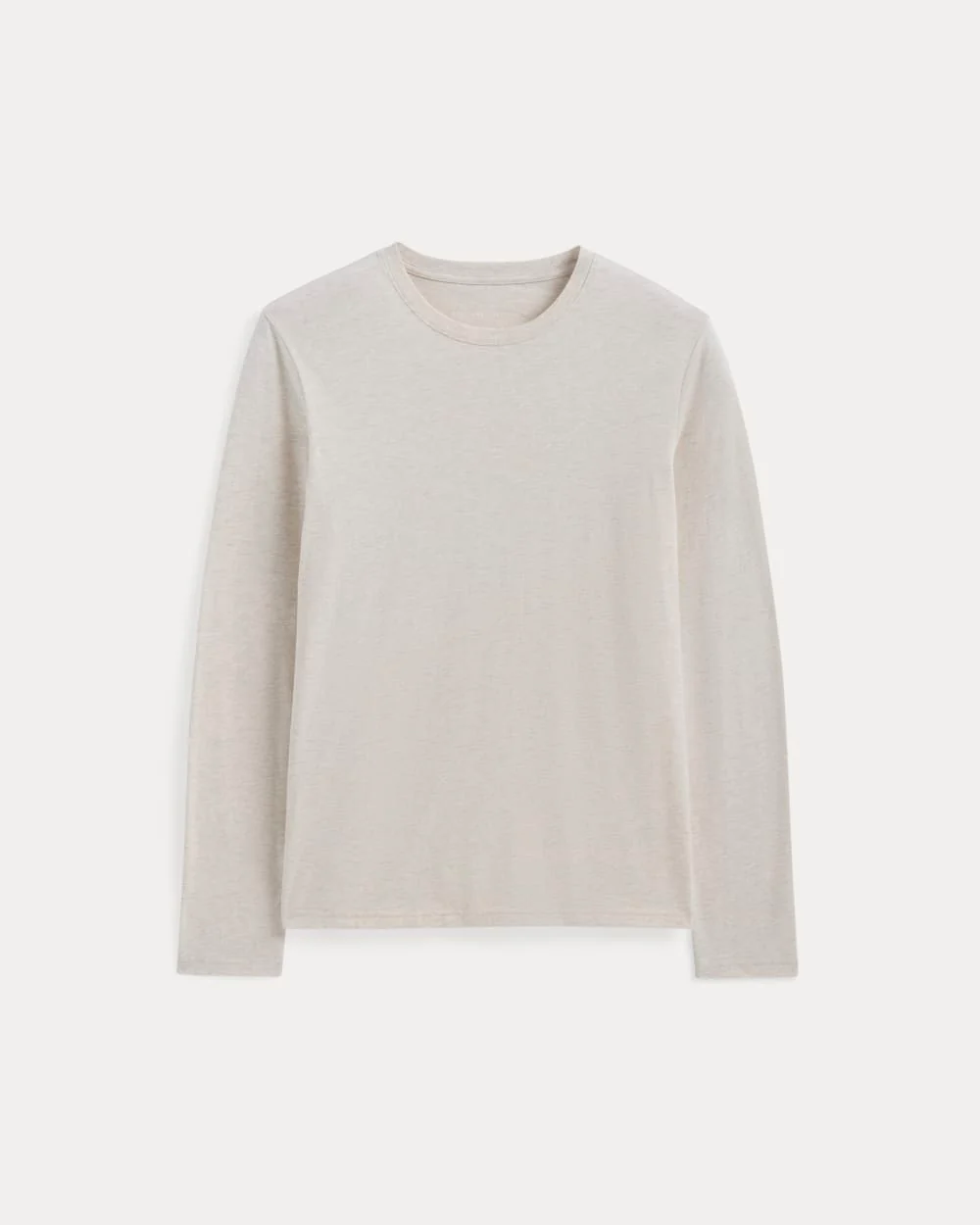 The Essential Organic Long-Sleeve Tee | Heathered Oat - Image 2