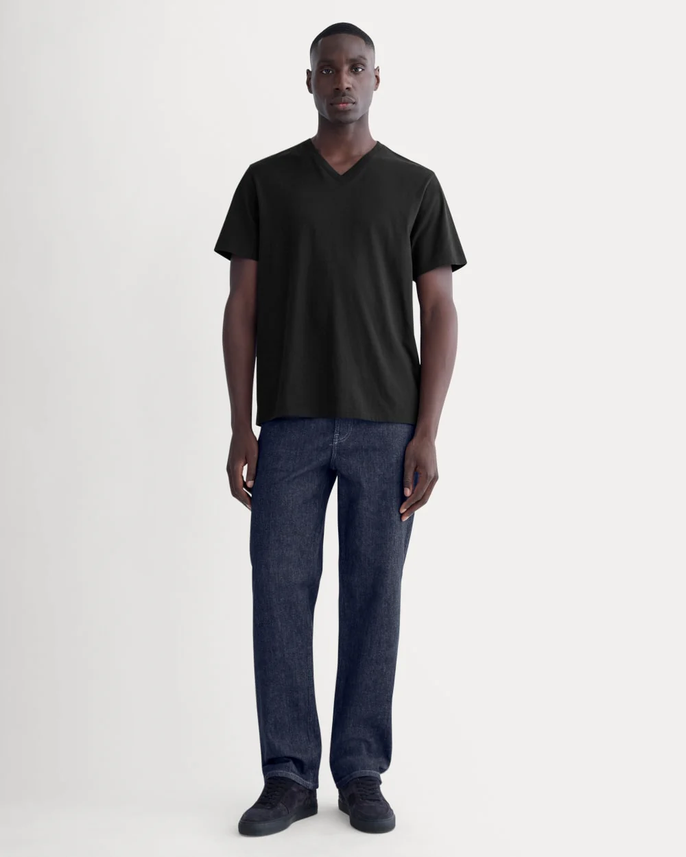 The Essential Organic V-Neck Tee | Black - Image 3