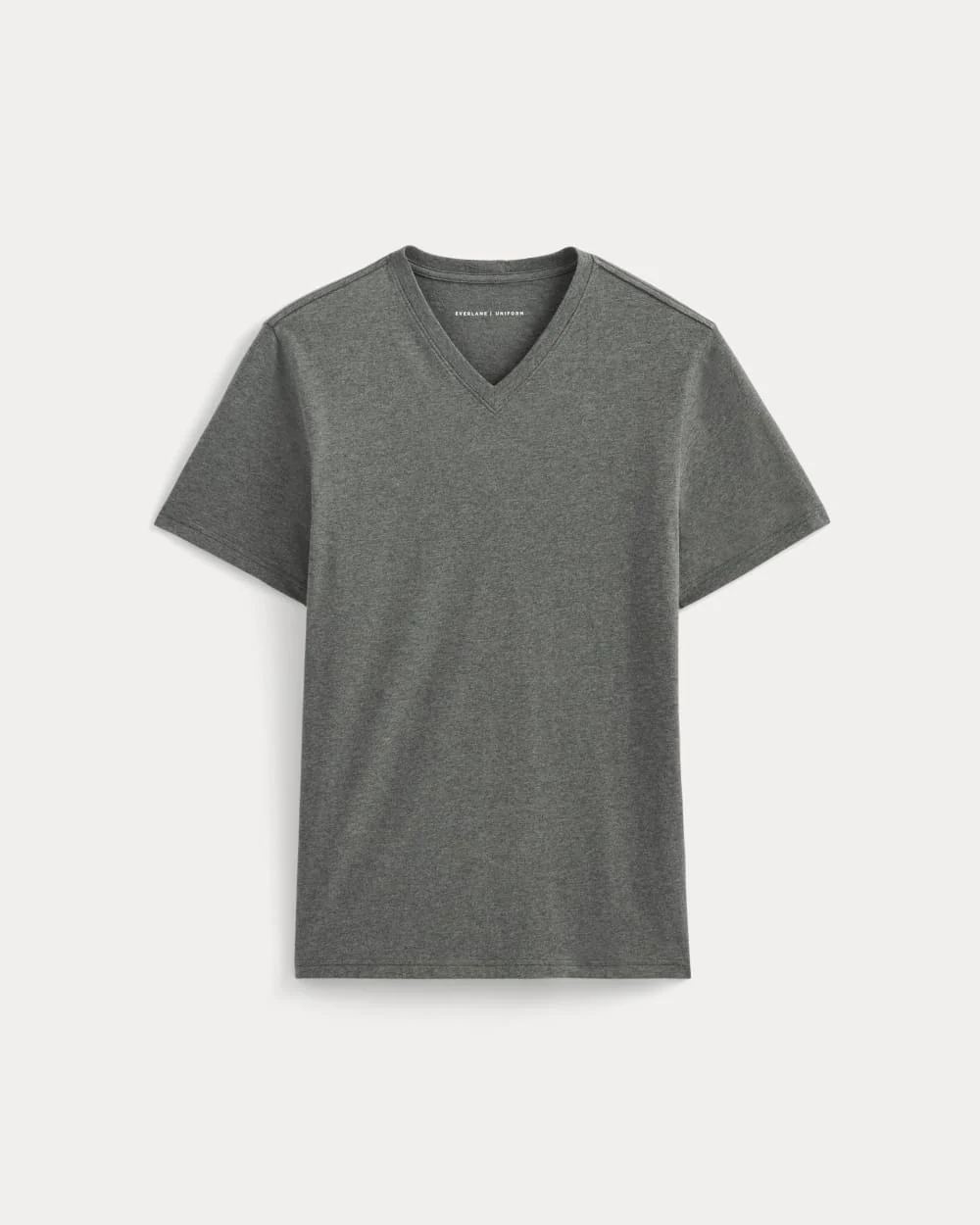 The Essential Organic V-Neck Tee | Heathered Charcoal - Image 2