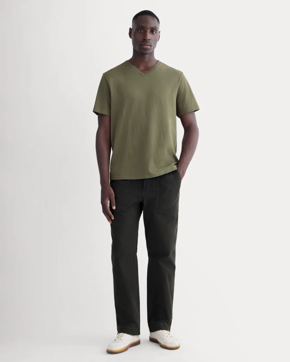 The Essential Organic V-Neck Tee | Kalamata - Image 3