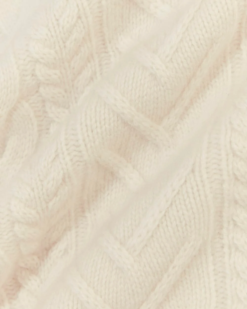 The Felted Merino Cable-Knit Crew | Bone - Image 7