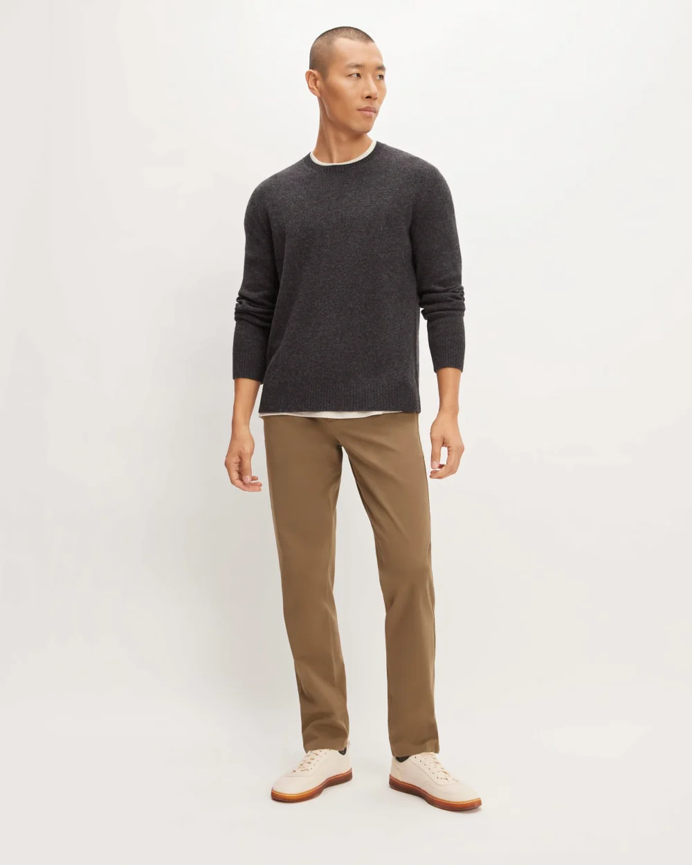 The Premium Merino Crew Neck Sweater | Charcoal - Image 3