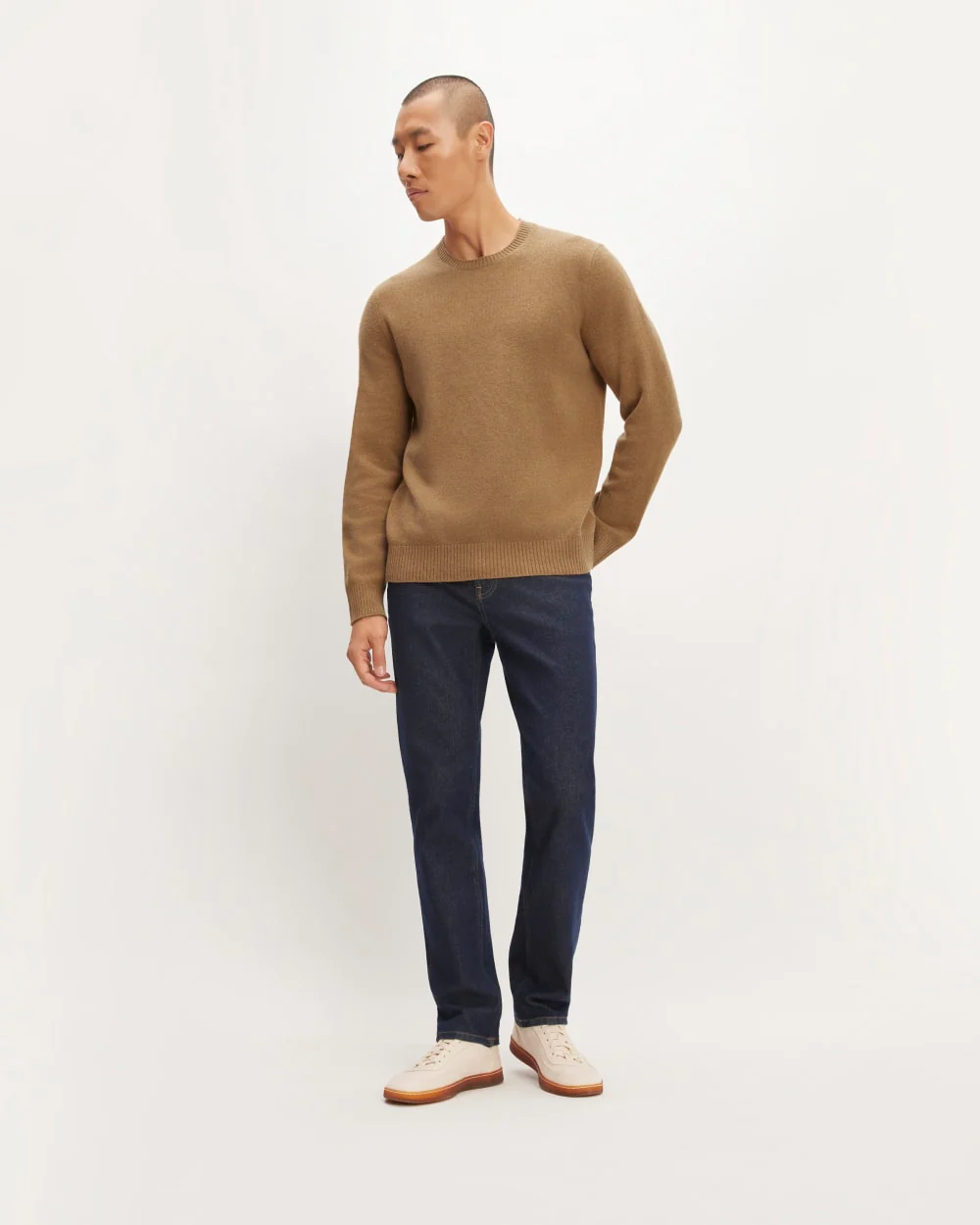 The Premium Merino Crew Neck Sweater | Deep Camel - Image 3